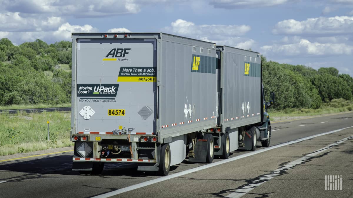 ArcBest double moving down highway