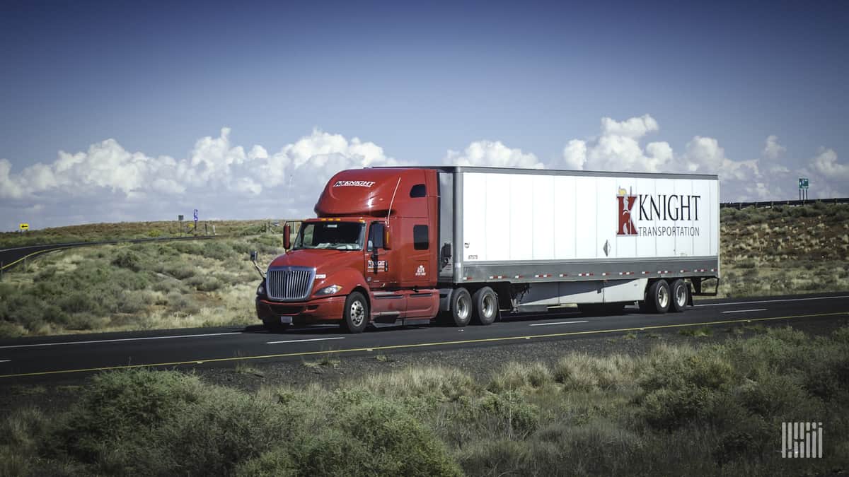 Knight-Swift truck on highway