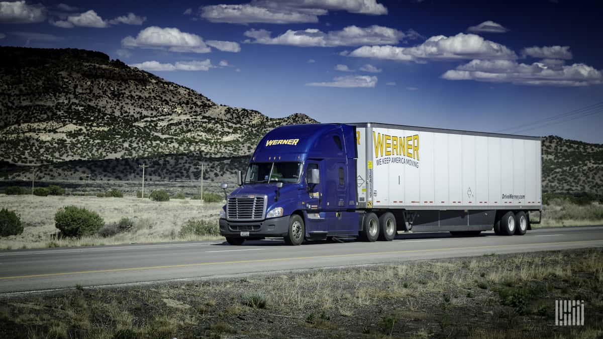 Werner truck on highway