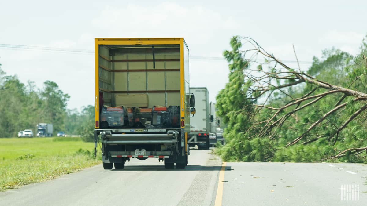 I-10 Hurricane Laura damage