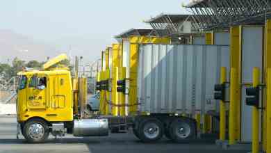 Mexican truck crossed the U.S. border