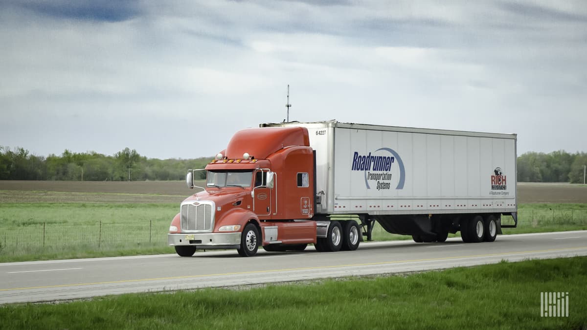 Roadrunner truck on highway