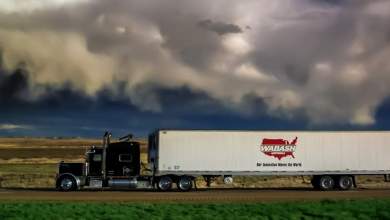 Wabash trailer on highway