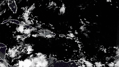 Satellite animation of a tropical wave in the Caribbean Sea.