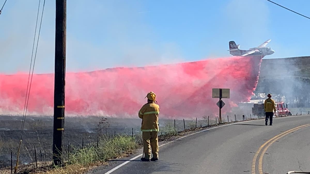 Crews try to contain the Glass Fire in northern California.