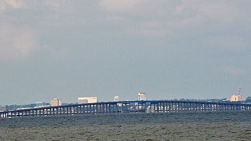 Pensacola Bay Bridge in Florida.