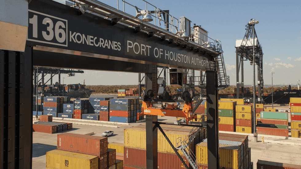 Container cargo at Port of Houston.