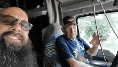 Trucker G. takes Jim Garhart on his final ride
