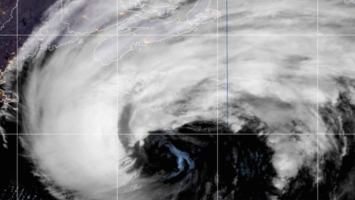 A satellite image of Hurricane Teddy as it approaches Canada. Companies in the supply chain are preparing for the storm.