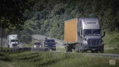Schneider National truck on highway