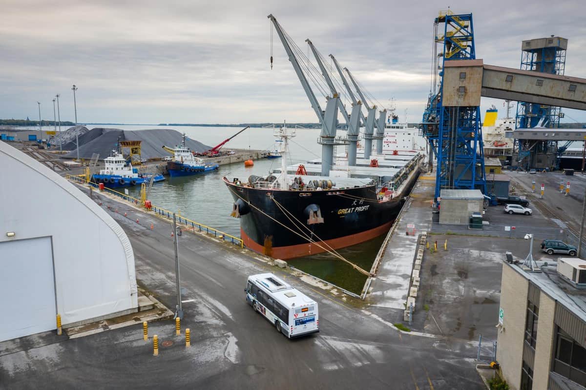 A photograph of the Port of Trois Rivieres.