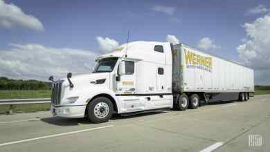 Werner truck on highway