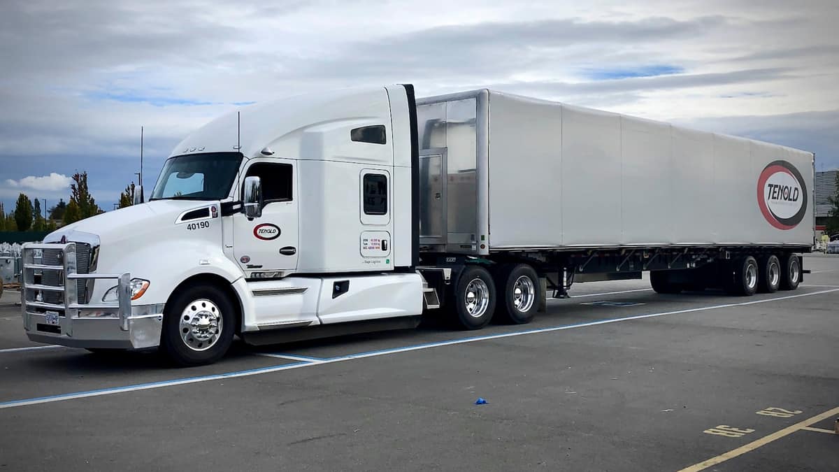 A tractor-trailer from Mullen Group carrier Tenold Transportation. The company CEO says many Canadian trucking companies want to sell.