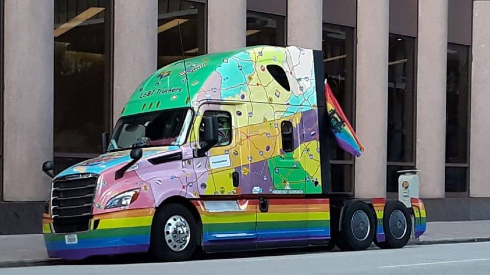 Hirschbach and LGBT Truckers unveil new Rainbow Rider truck Saturday