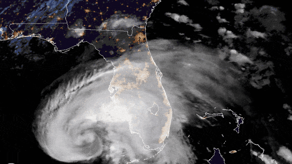 Satellite animation of Tropical Storm Eta in the Gulf of Mexico.