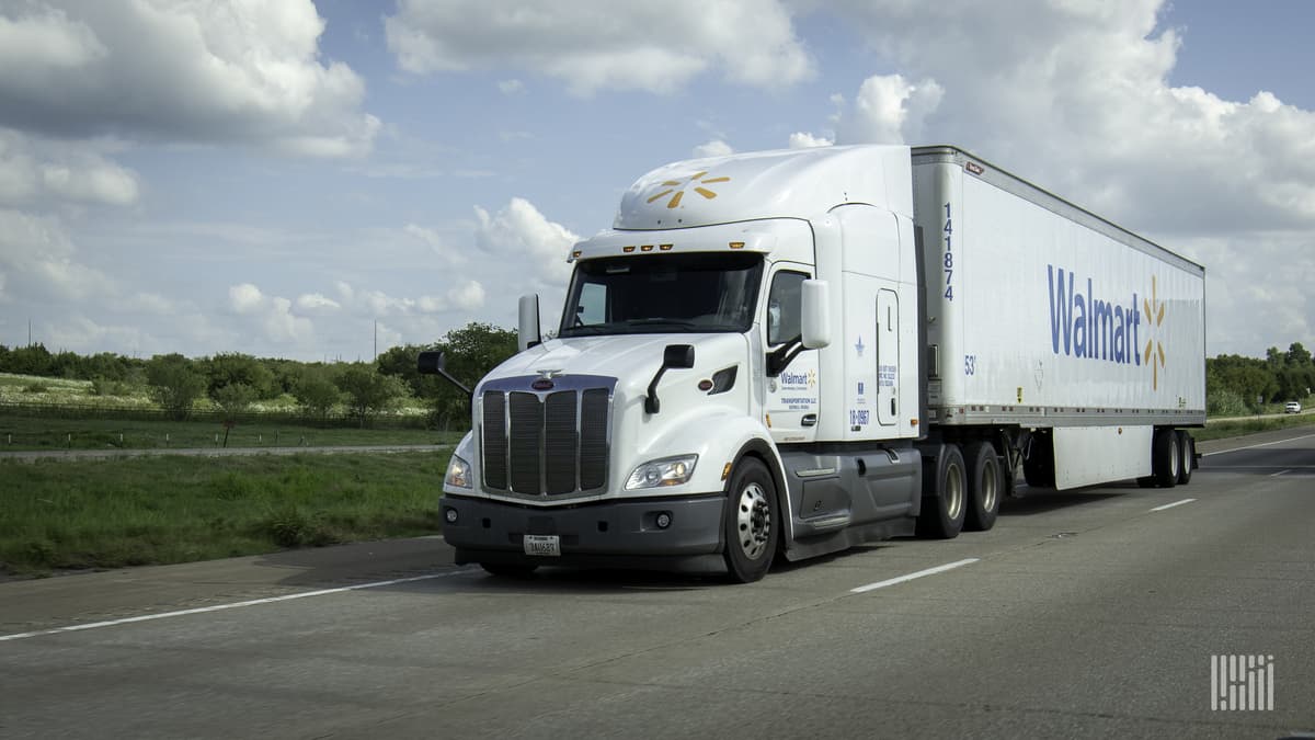 Walmart truck on highway