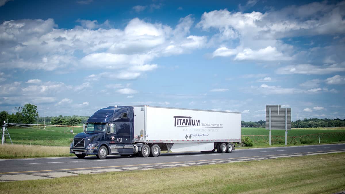A tractor-trailer of Titanium Transportation Group.