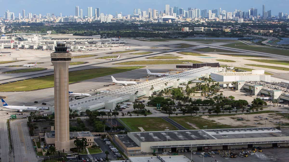Aerial view of Miami International Airport.