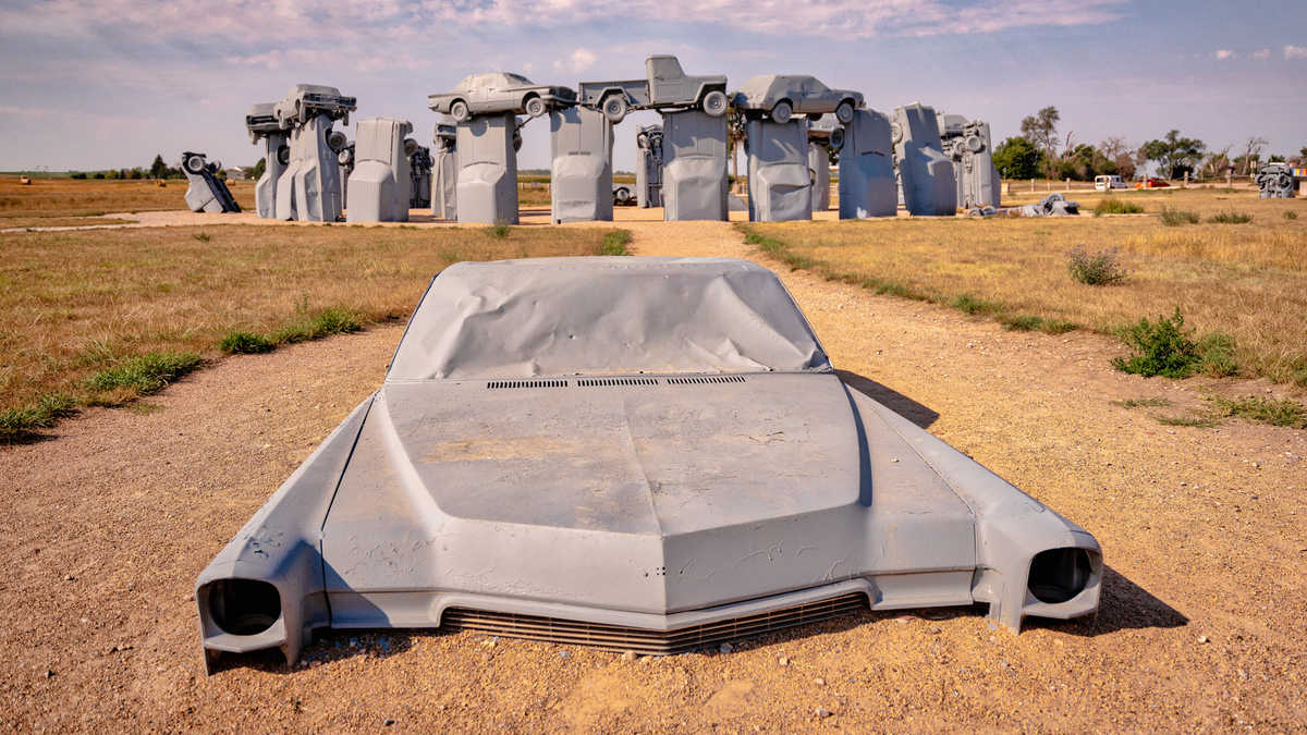 "Carhenge" roadside attraction in Alliance, Nebraska.