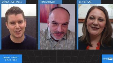 A screenshot of three people on an online phone call.