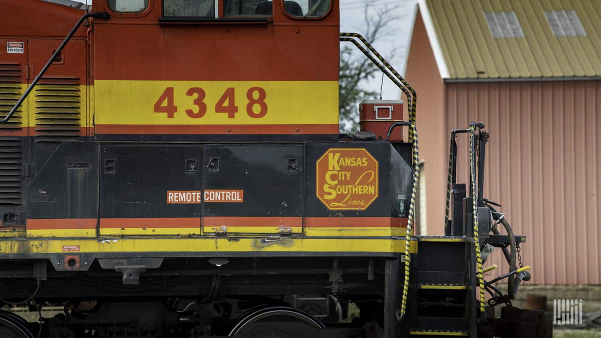 A photograph of a Kansas City Southern locomotive.