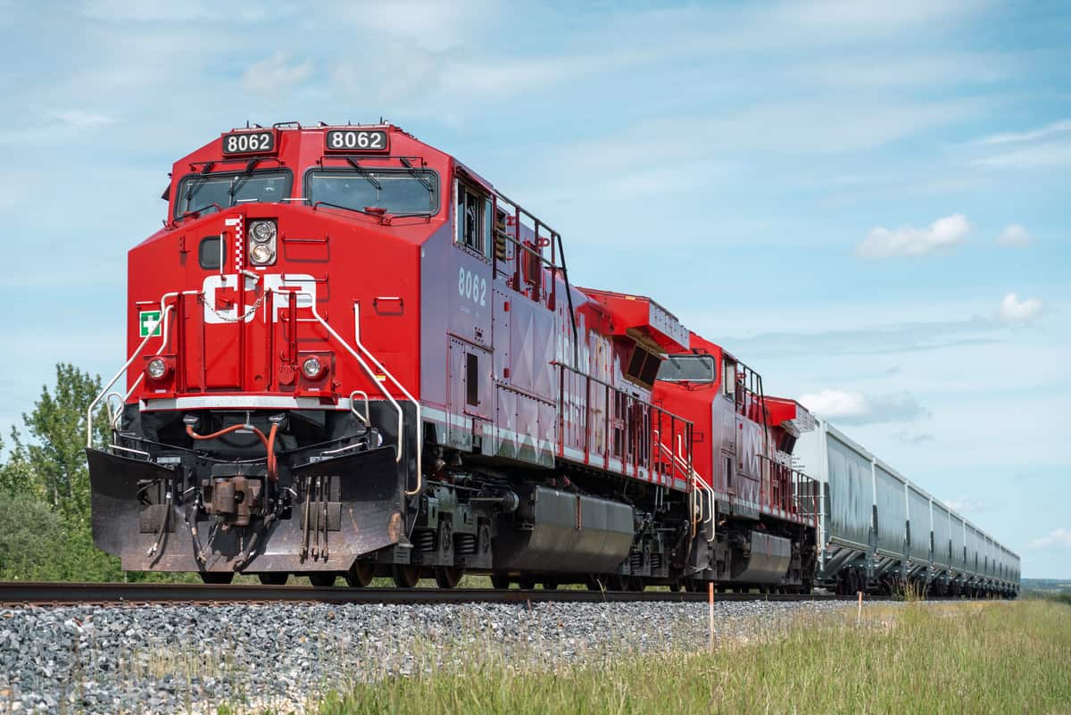 A photograph of a Canadian Pacific train.