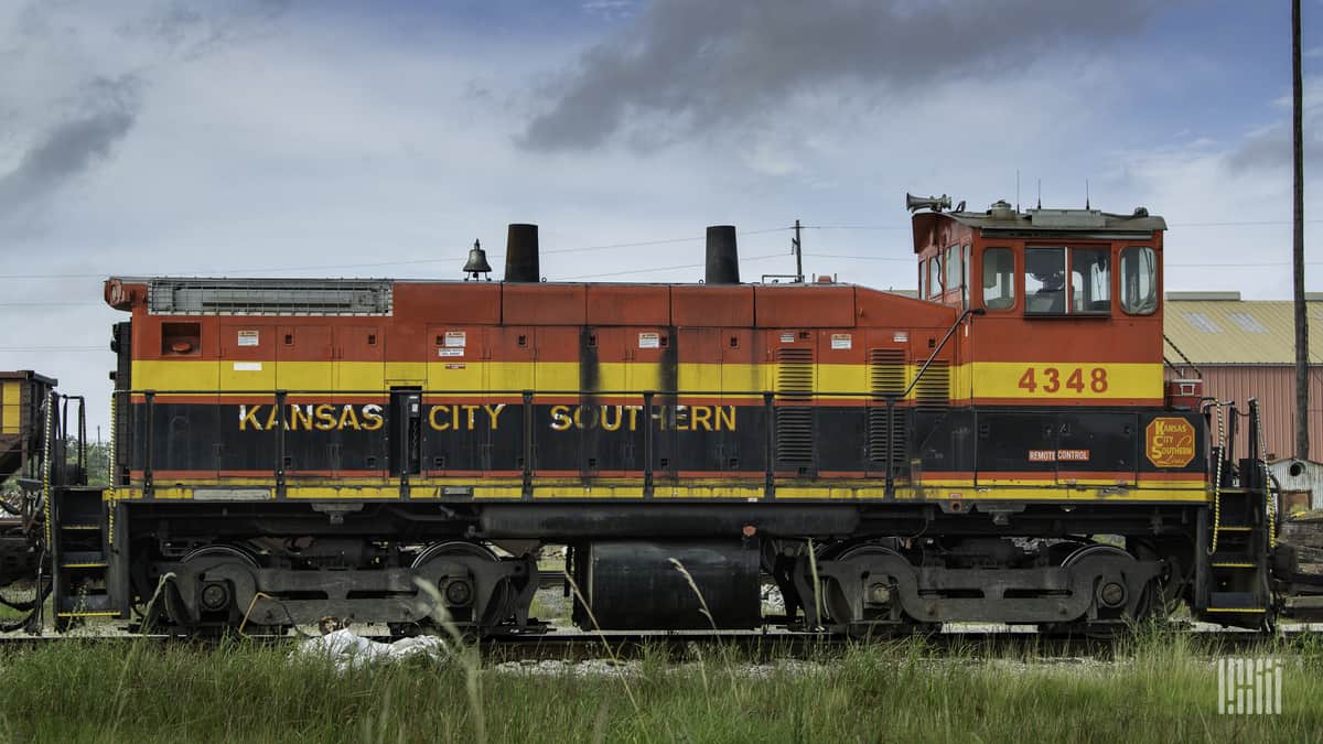 A photograph of a Kansas City Southern train.