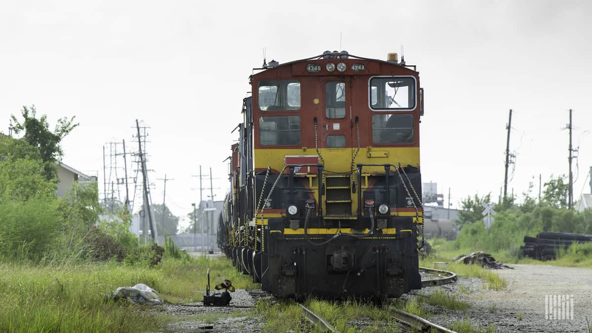 A photograph of a Kansas City Southern train.