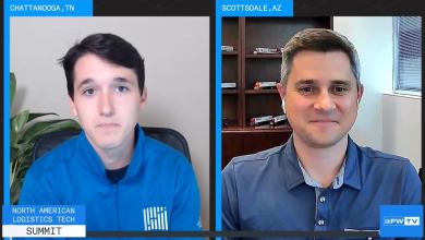 Chris Scheid and Andrew Cox at FreightWaves’ North American Logistics Tech Summit