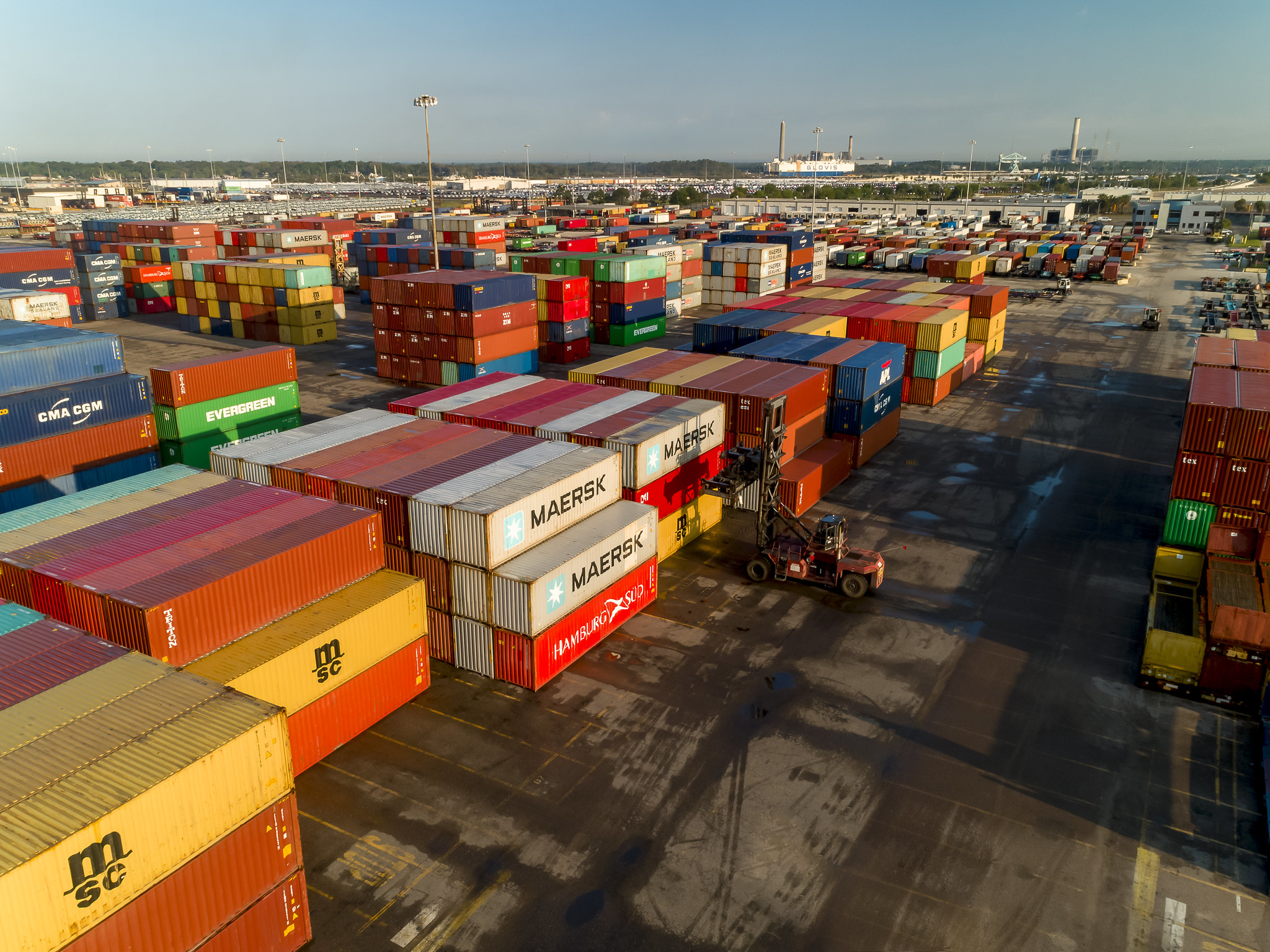A photograph of containers at the Port of Jacksonville.