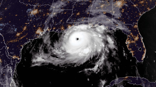 Satellite animation of major Hurricane Ida approaching Louisiana.