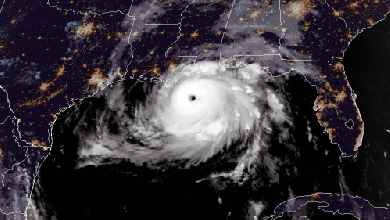 Satellite animation of major Hurricane Ida approaching Louisiana.
