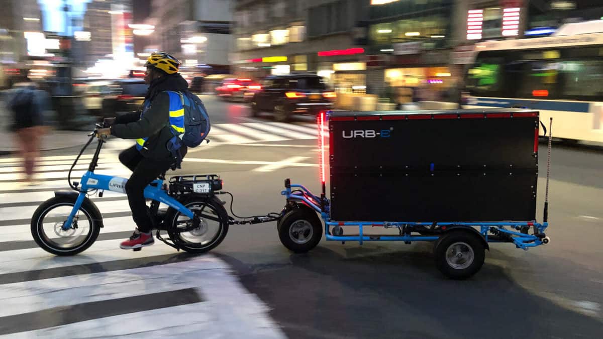 URB-E PenguinPickUp partnership electric vehicles bikes scooters container delivery Toronto Canada sustainability