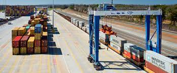 An intermodal train is loaded at Inland Port Greer. (Photo: SCPA)