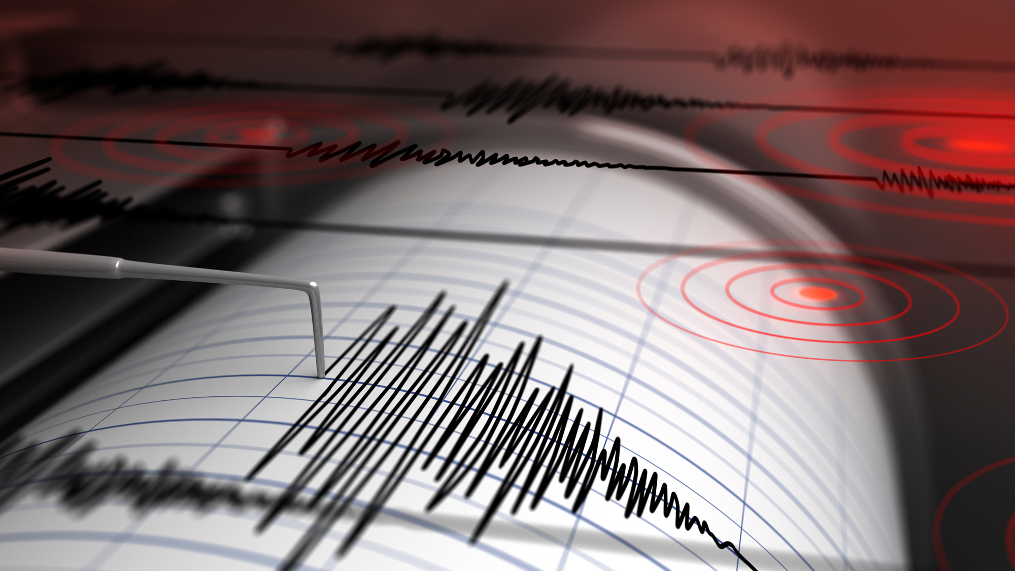Image of an earthquake seismograph.