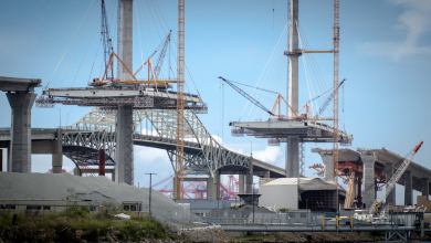 A bridge under construction.