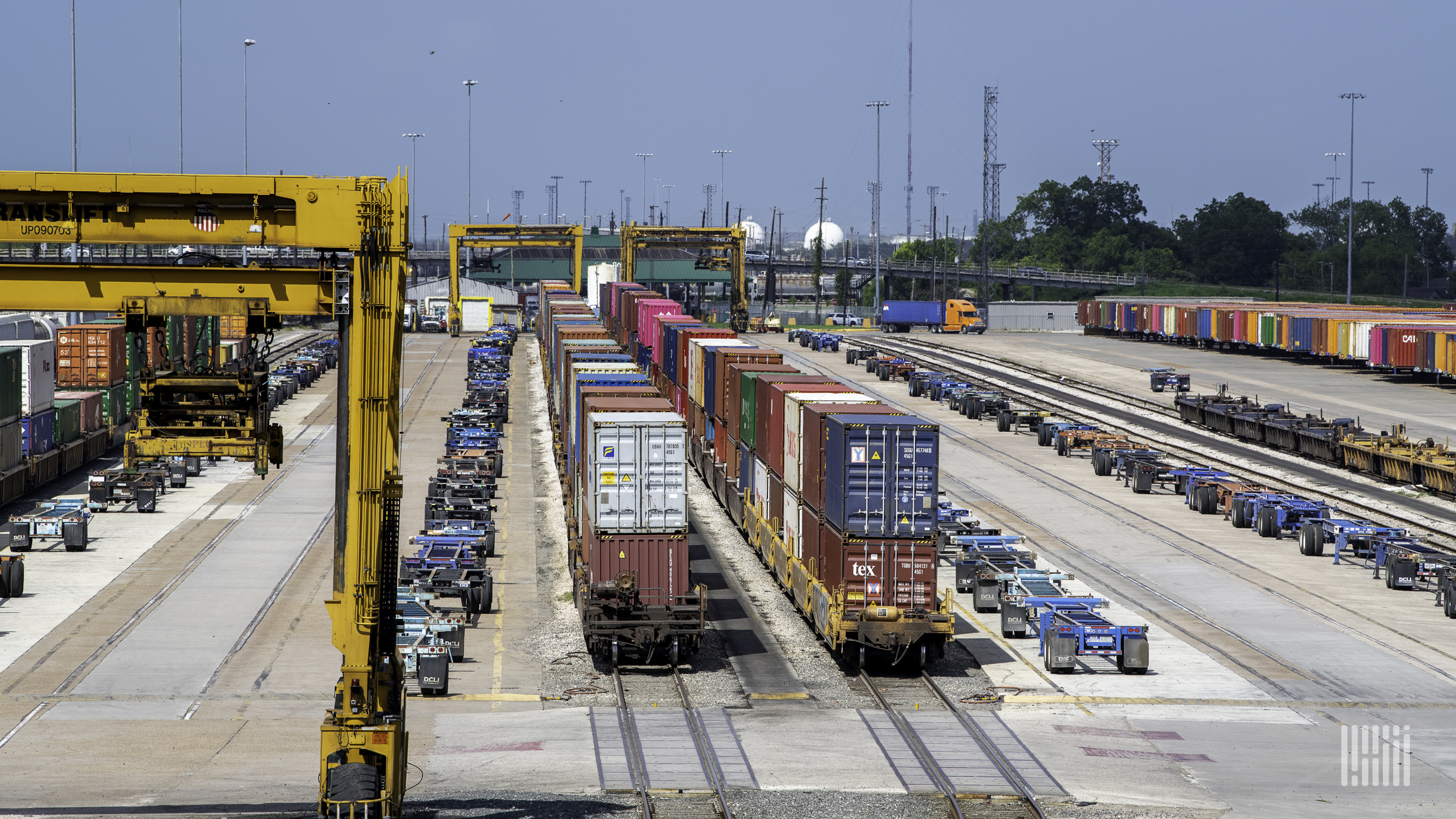 A photograph of a rail yard.