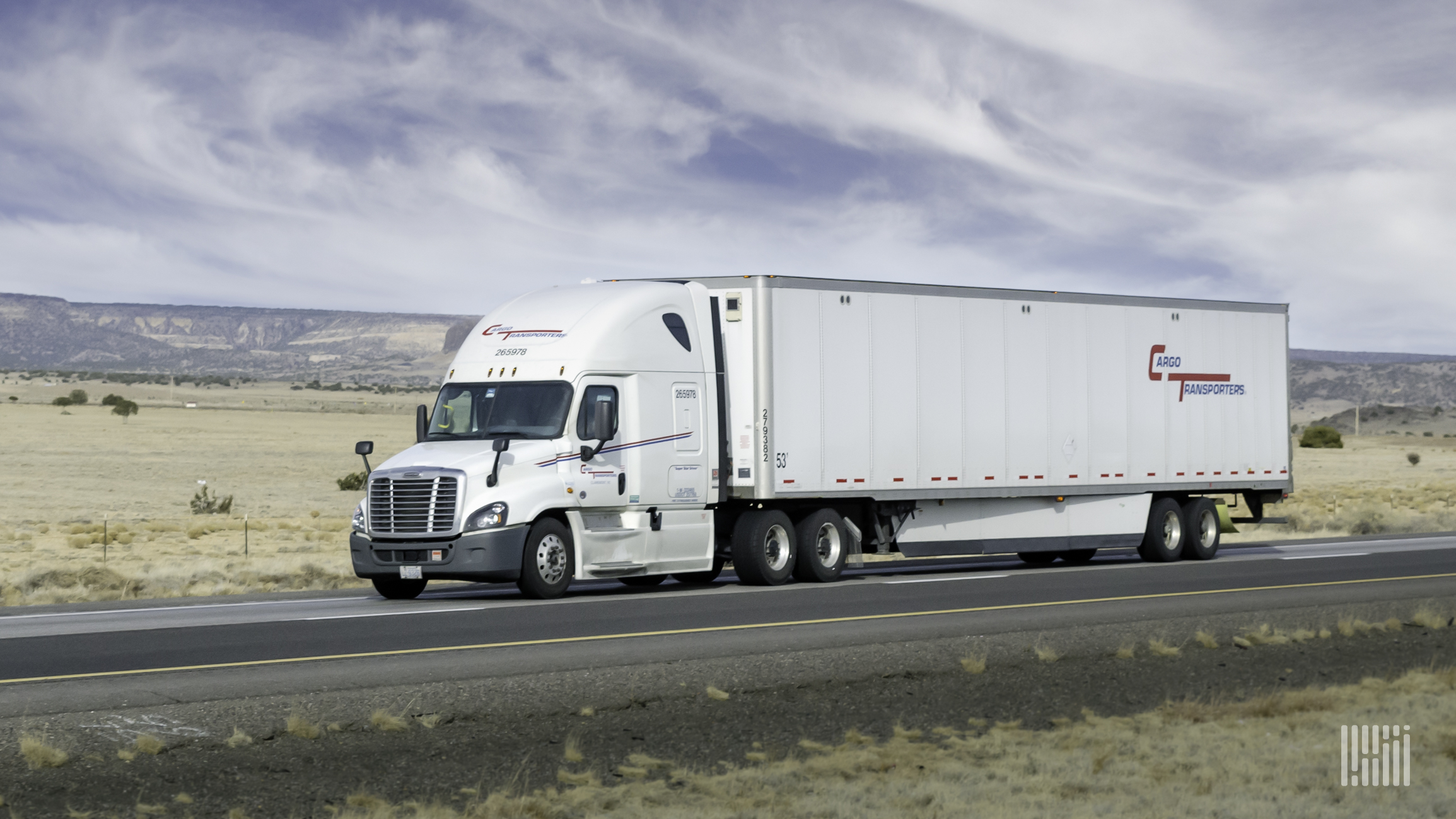 Cargo Transporters rig on highway