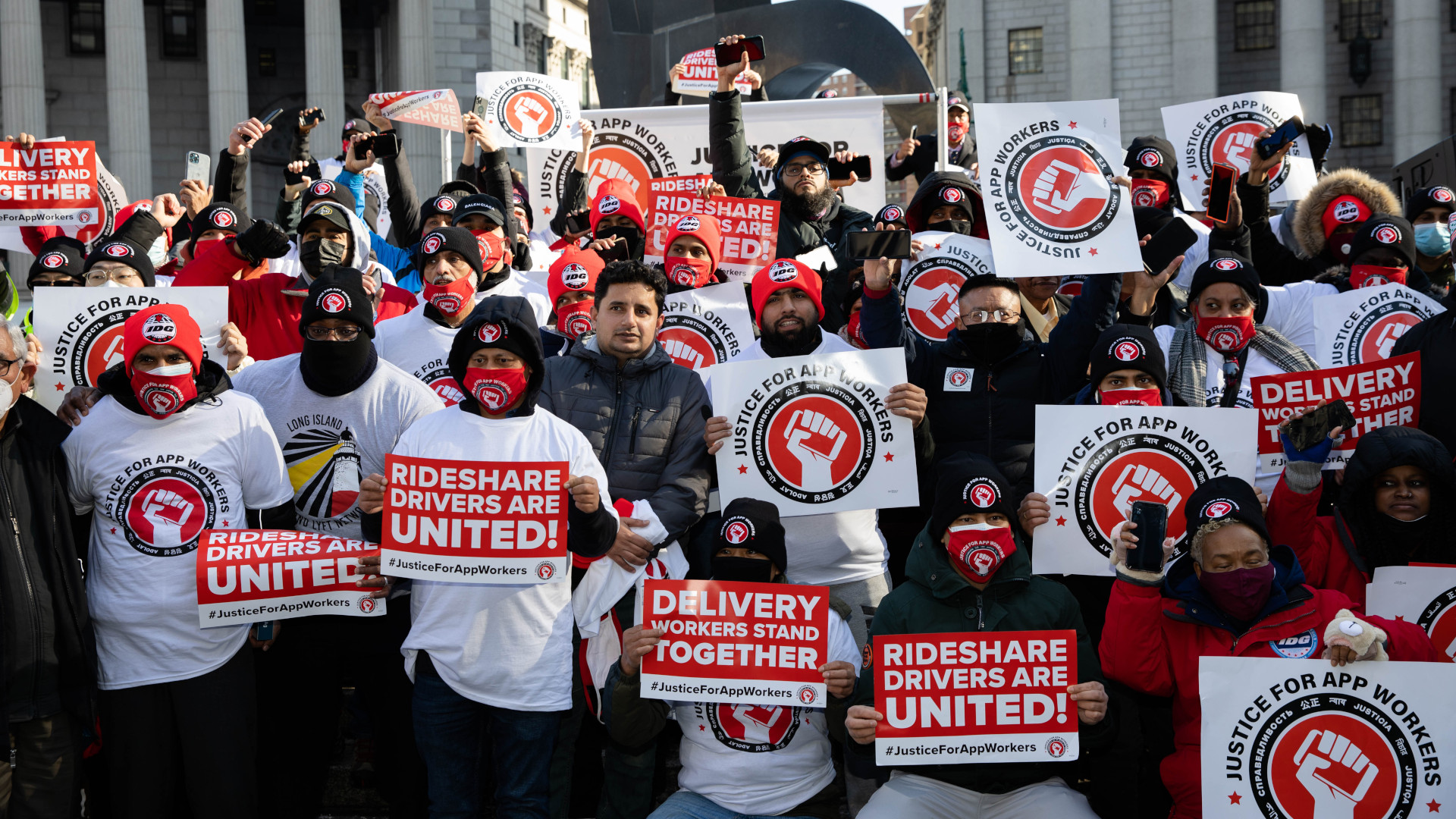 A new coalition called Justice for App Workers is banding together New York City gig workers in pursuit of union rights