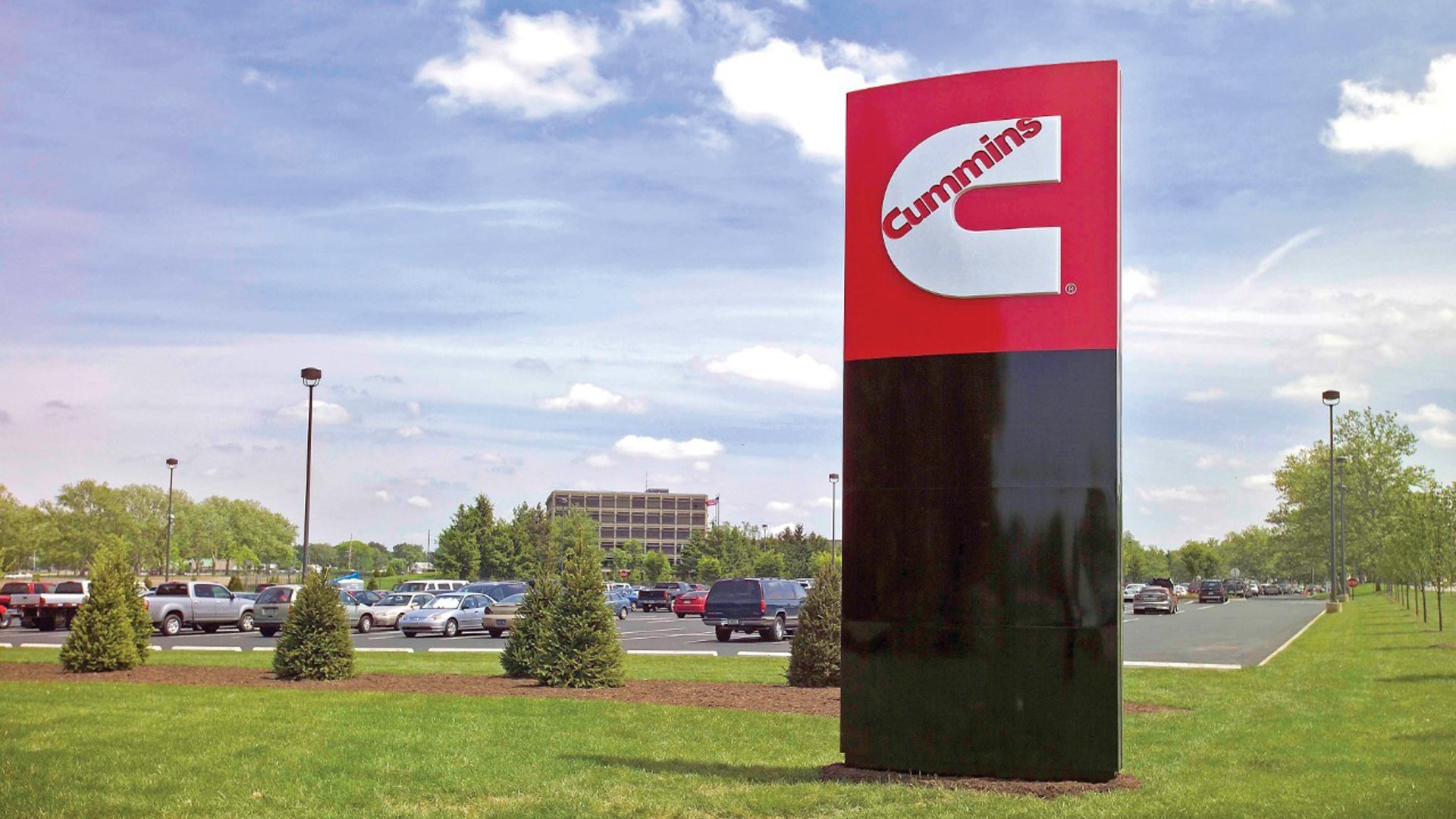 Cummins signage outside headquarters