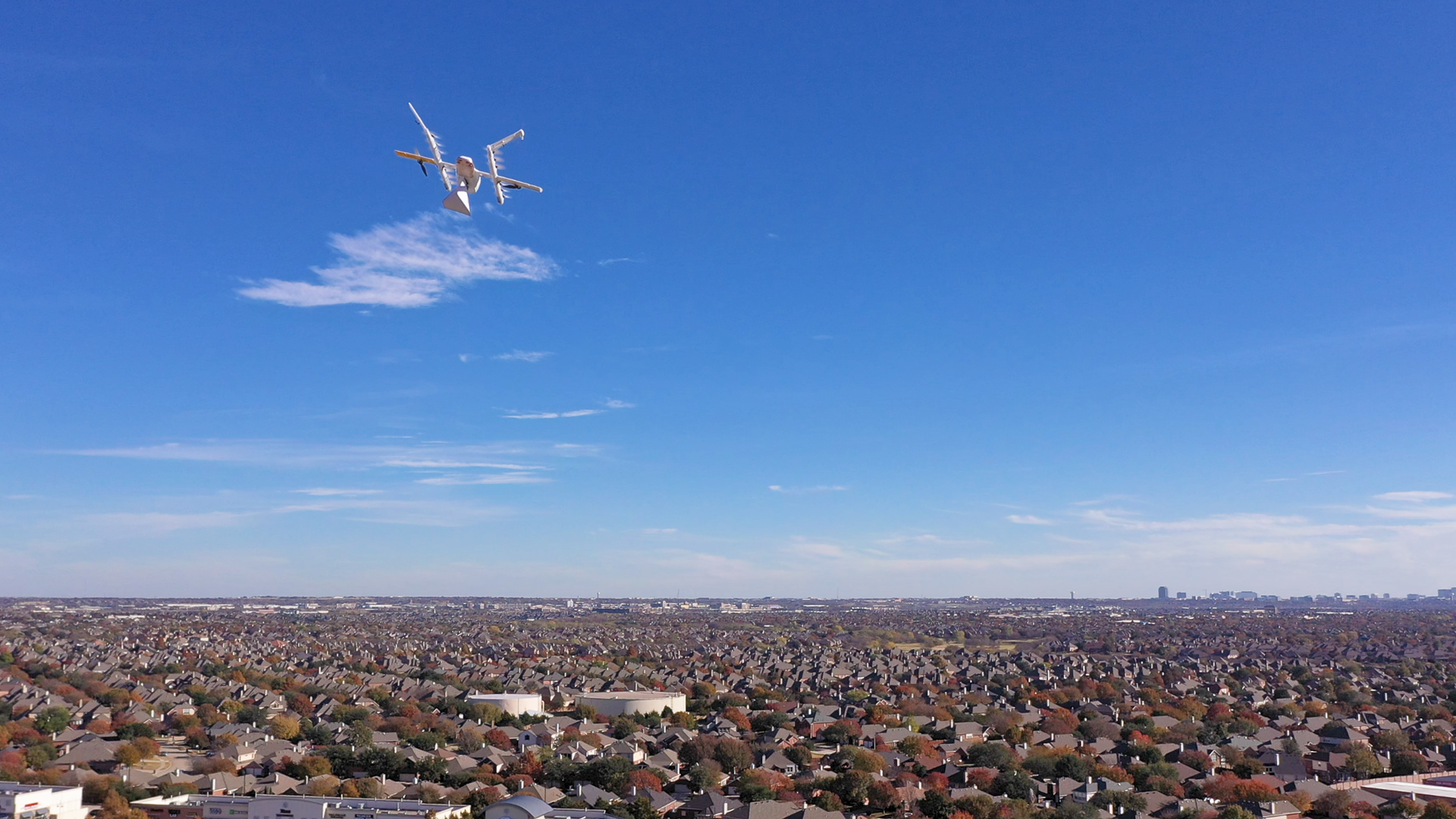 Alphabet drone delivery subsidiary Wing will launch its first commercial U.S. drone delivery service this week in the Dallas-Fort Worth metro area