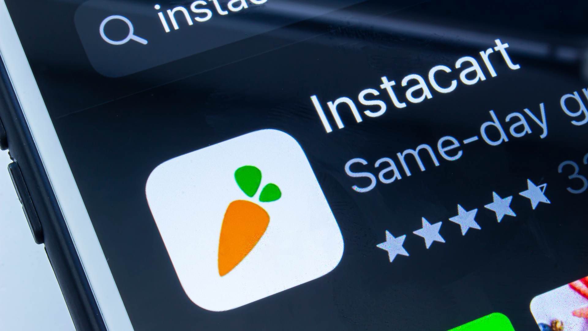 15-minute grocery delivery company Instacart app logo