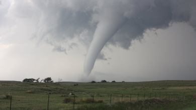 Tornado in a field in Colorado.