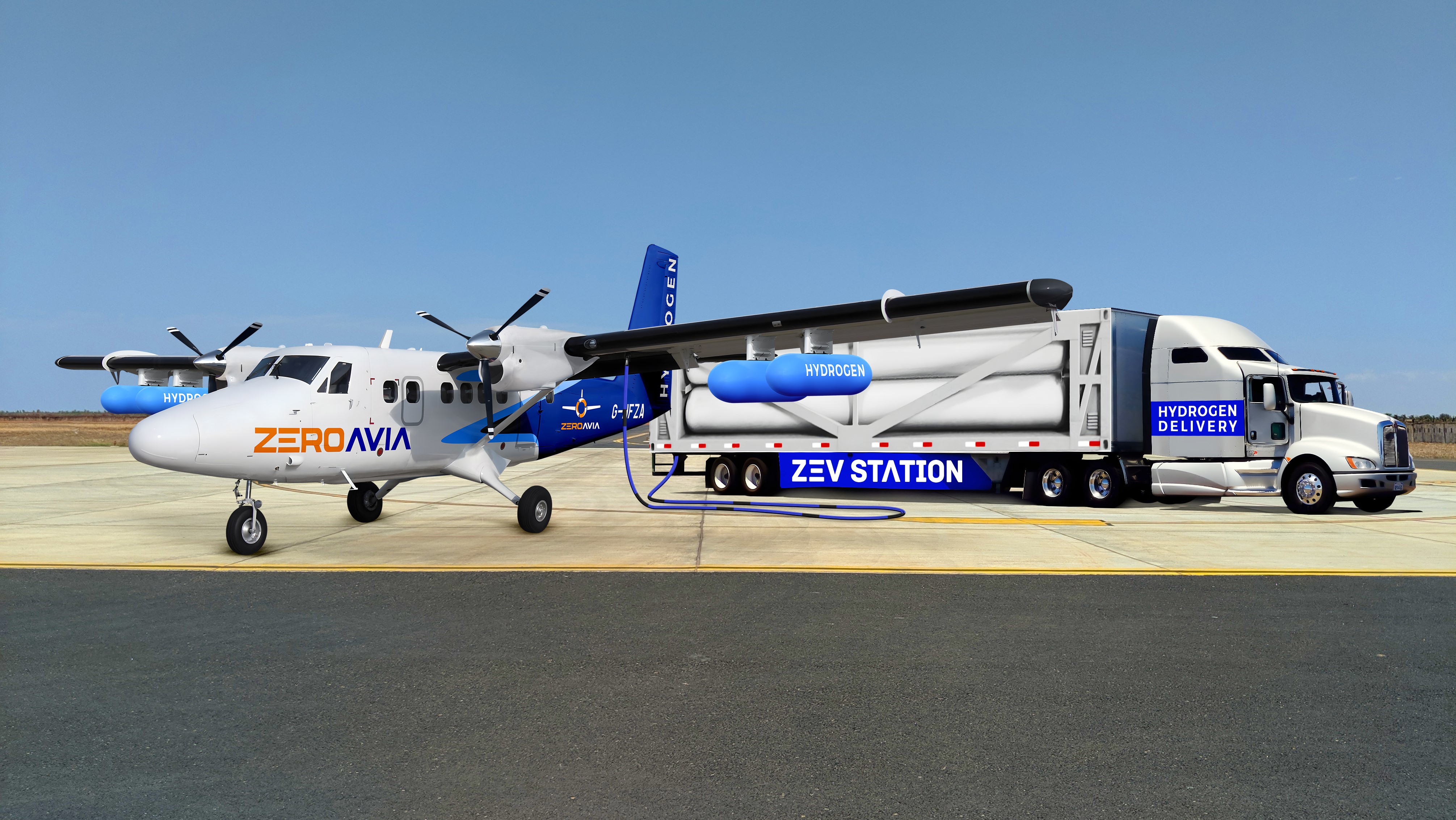 ZeroAvia signed a memorandum of understanding with ZEV Station to develop green hydrogen refueling stations at airports in California.