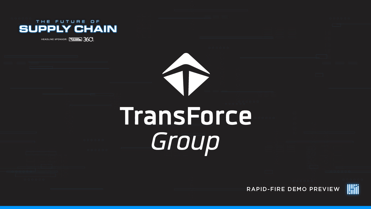 Transforce Group logo behind the Future of Supply Chain background