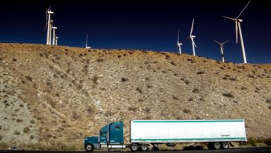 A truck in California