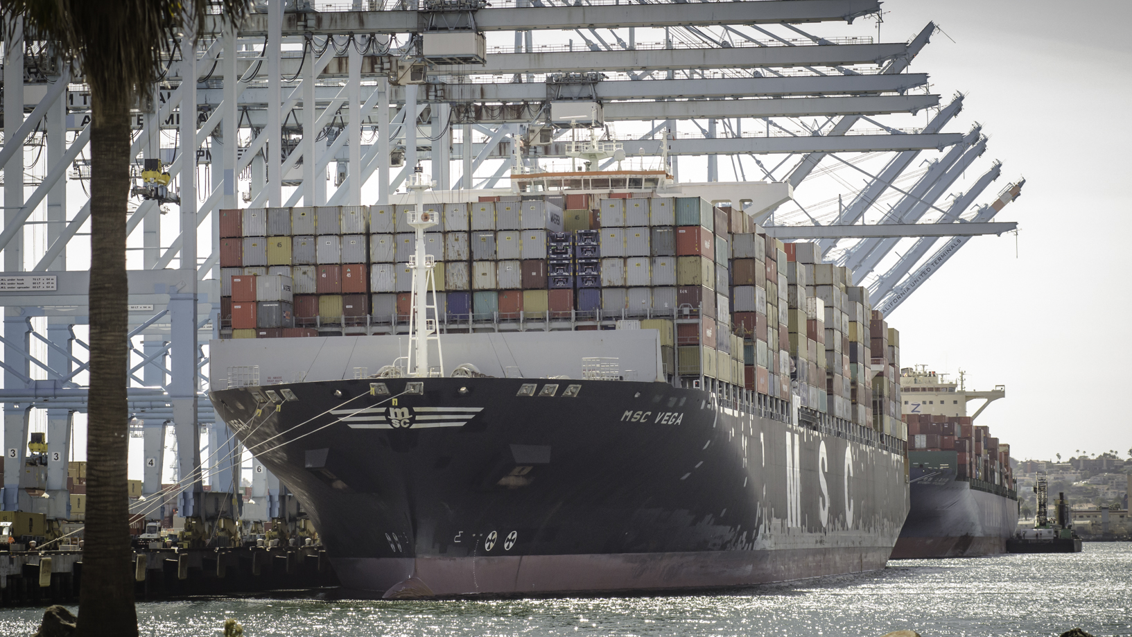 Container vessel at Port of Los Angeles