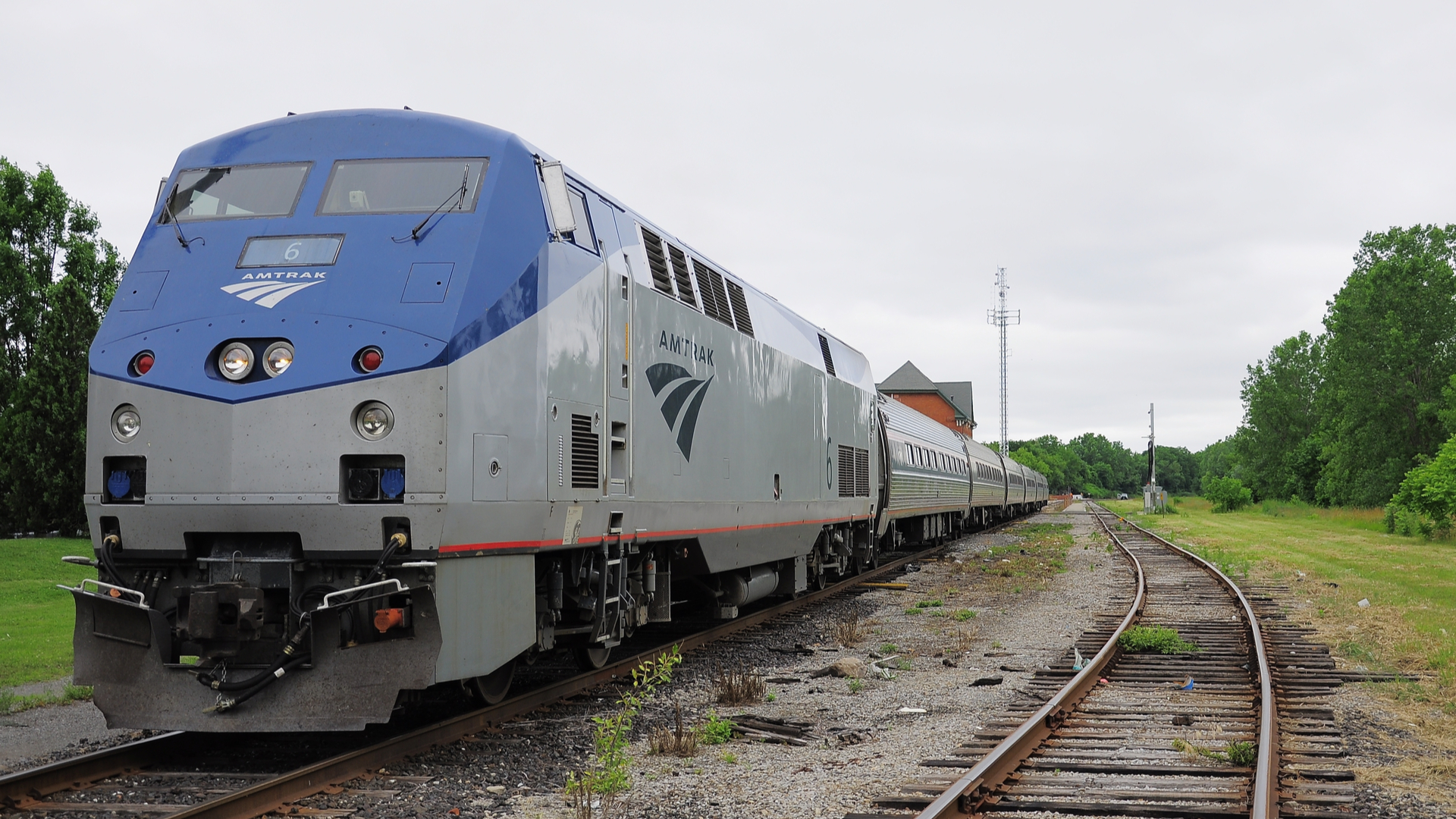 An Amtrak train.