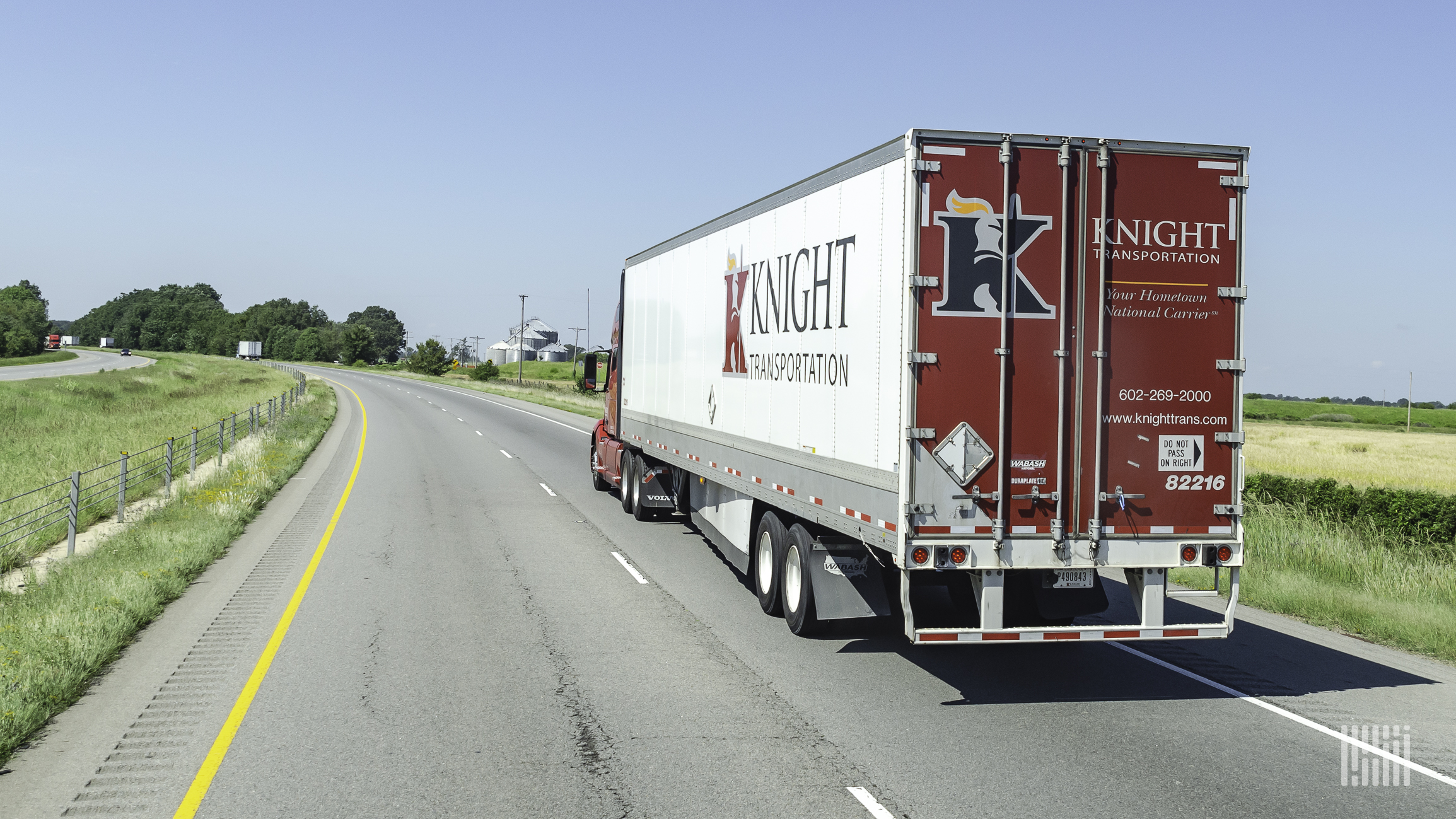 A Knight Transportation tractor-trailer on highway