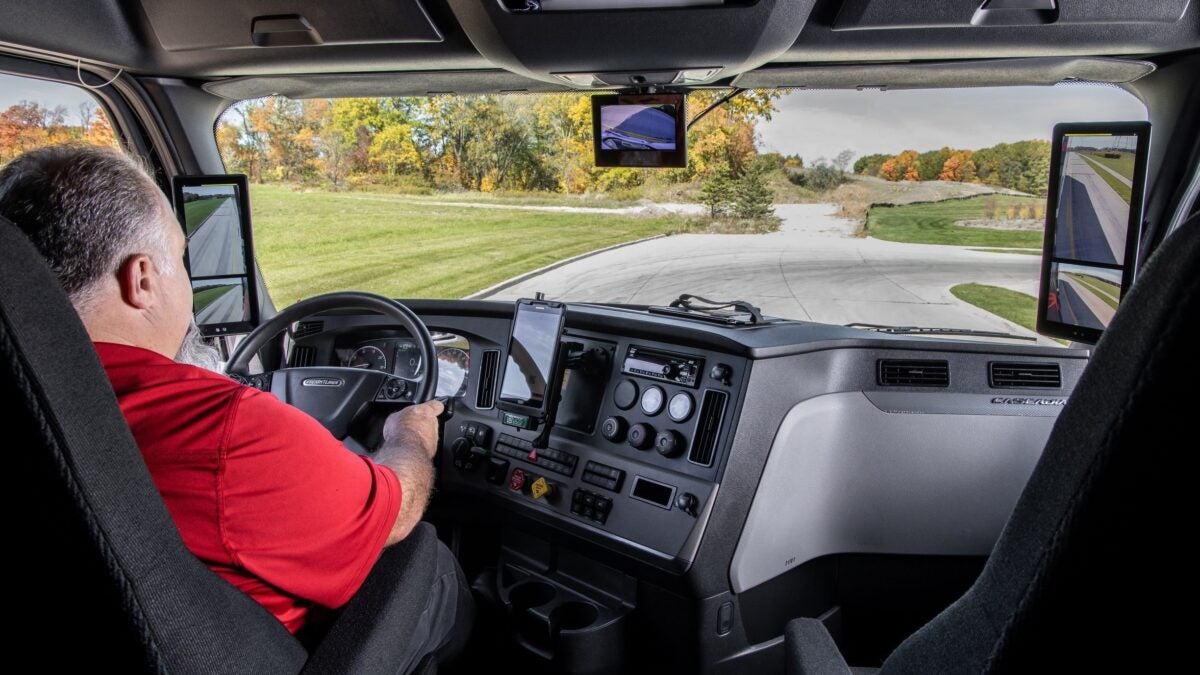 Stoneridge video mirror system available as an option on the  Western Star 57X